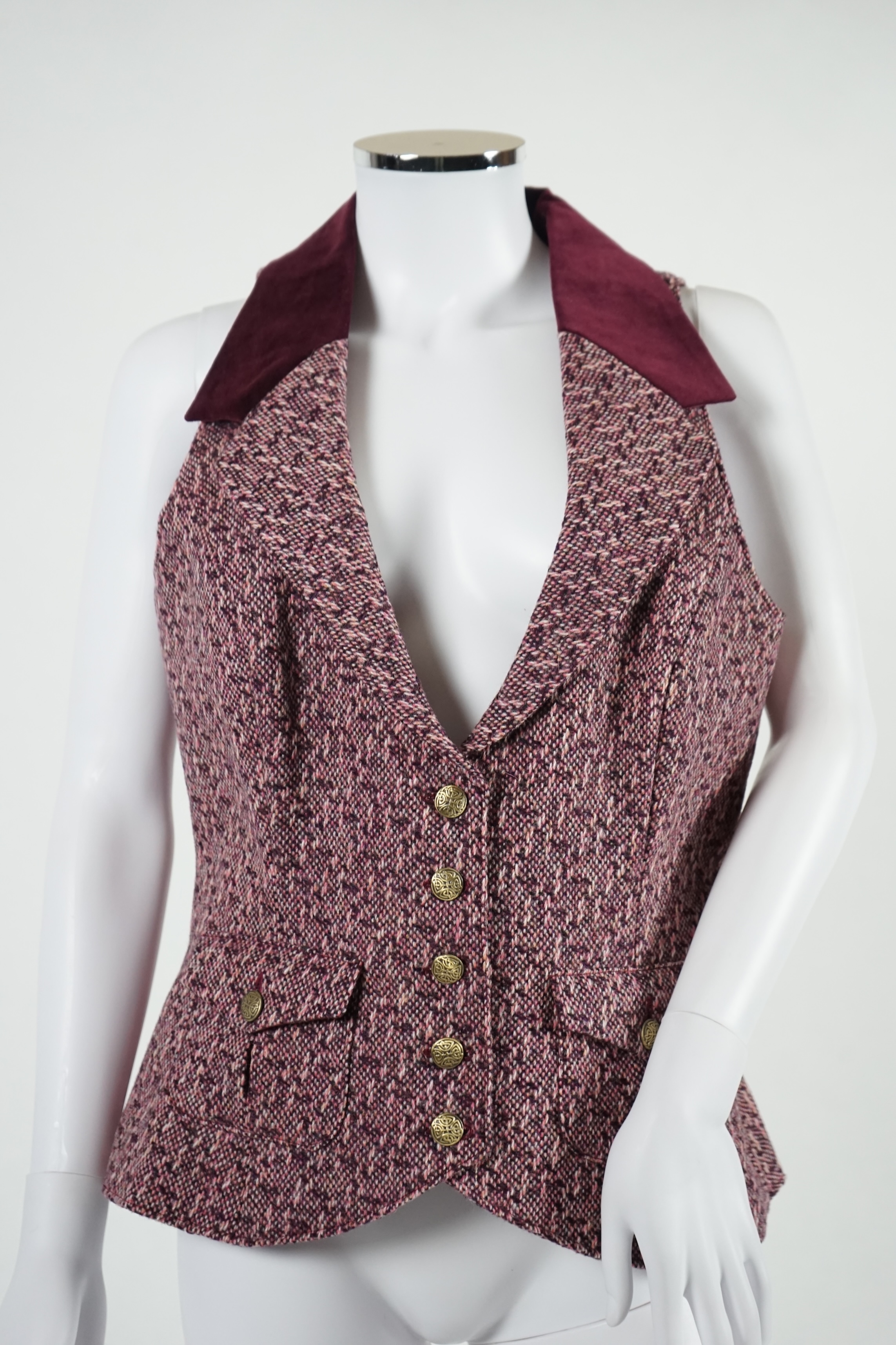 Five lady's waistcoats. Approx size 14-16 Proceeds to Happy Paws Puppy Rescue